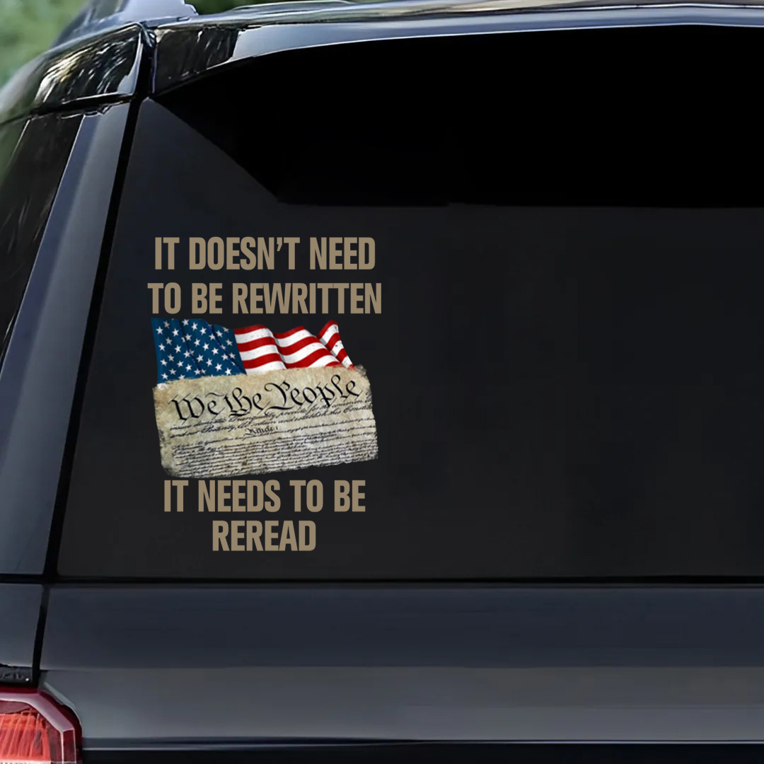It Needs To Be Reread Veterans Stickers-Independence Day Sticker