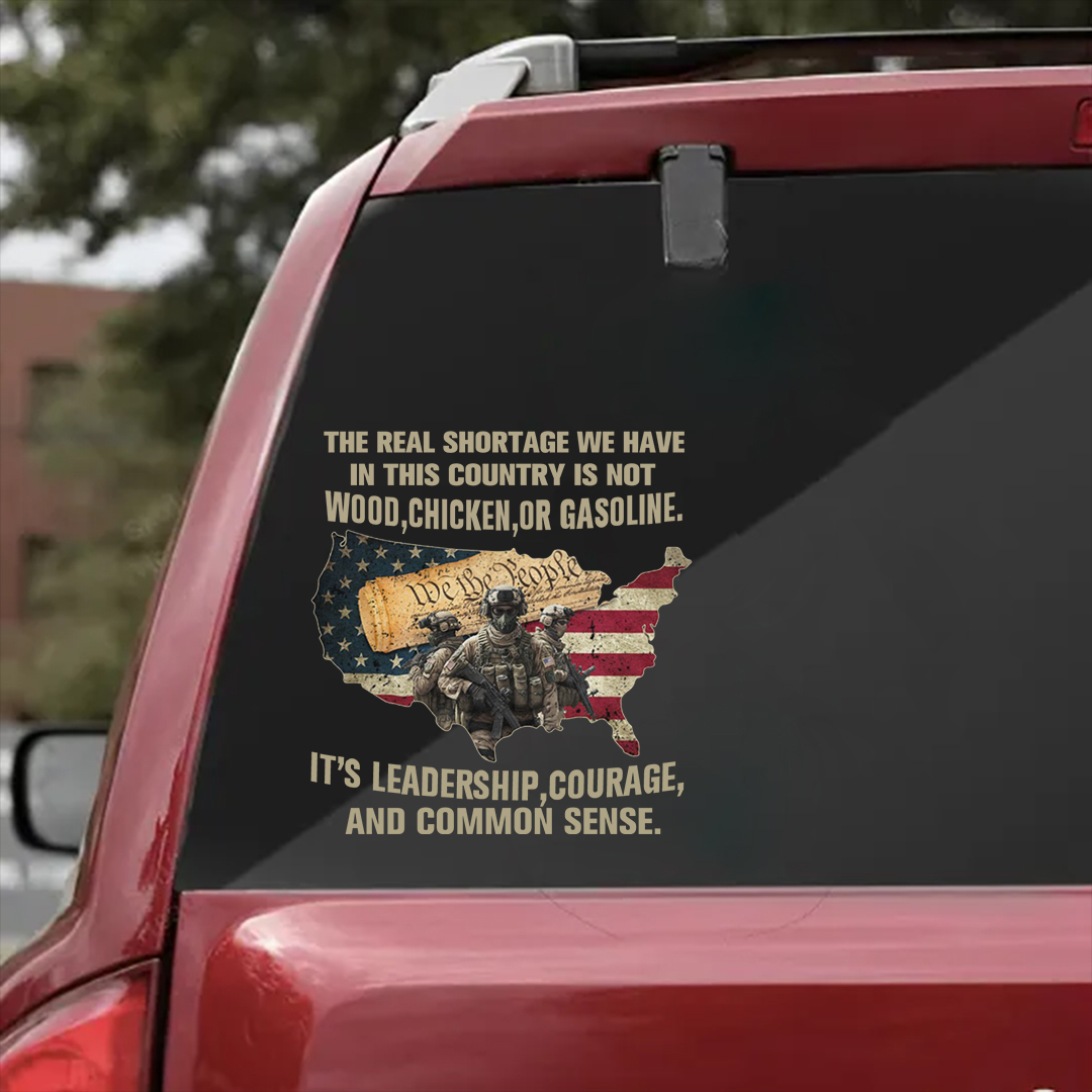 Real Shortage We Have Veterans Stickers-Independence Day Sticker
