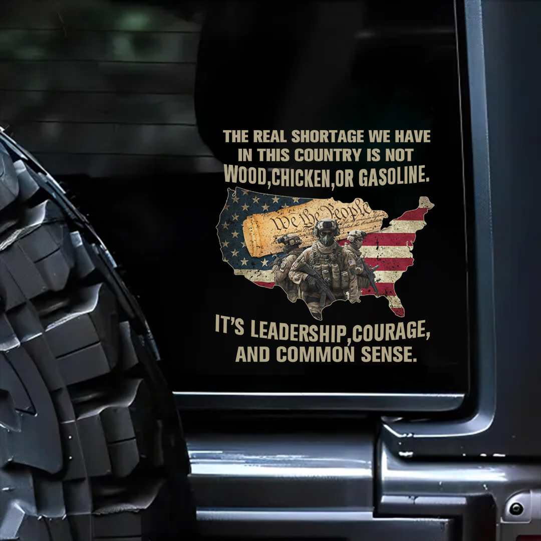 Real Shortage We Have Veterans Stickers-Independence Day Sticker