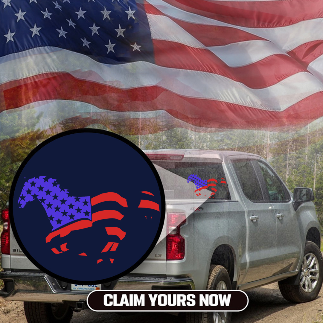 Horse-Shaped Stars And Strips Veterans Stickers-Independence Day Sticker