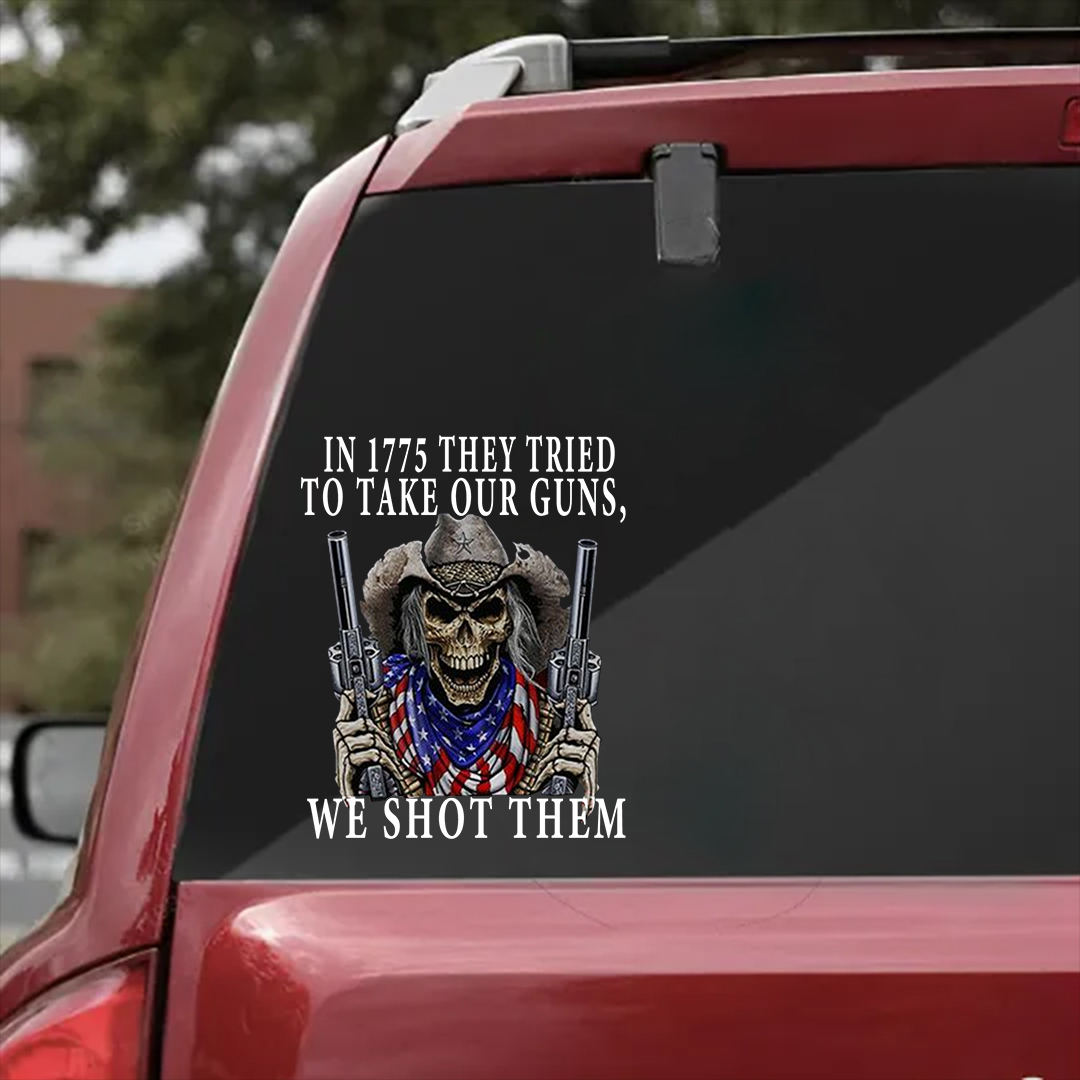 In 1775 We Shot Them Veterans Stickers-Independence Day Sticker