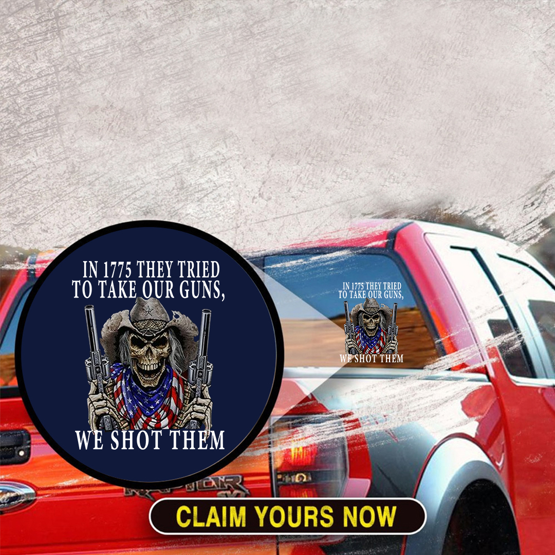 In 1775 We Shot Them Veterans Stickers-Independence Day Sticker