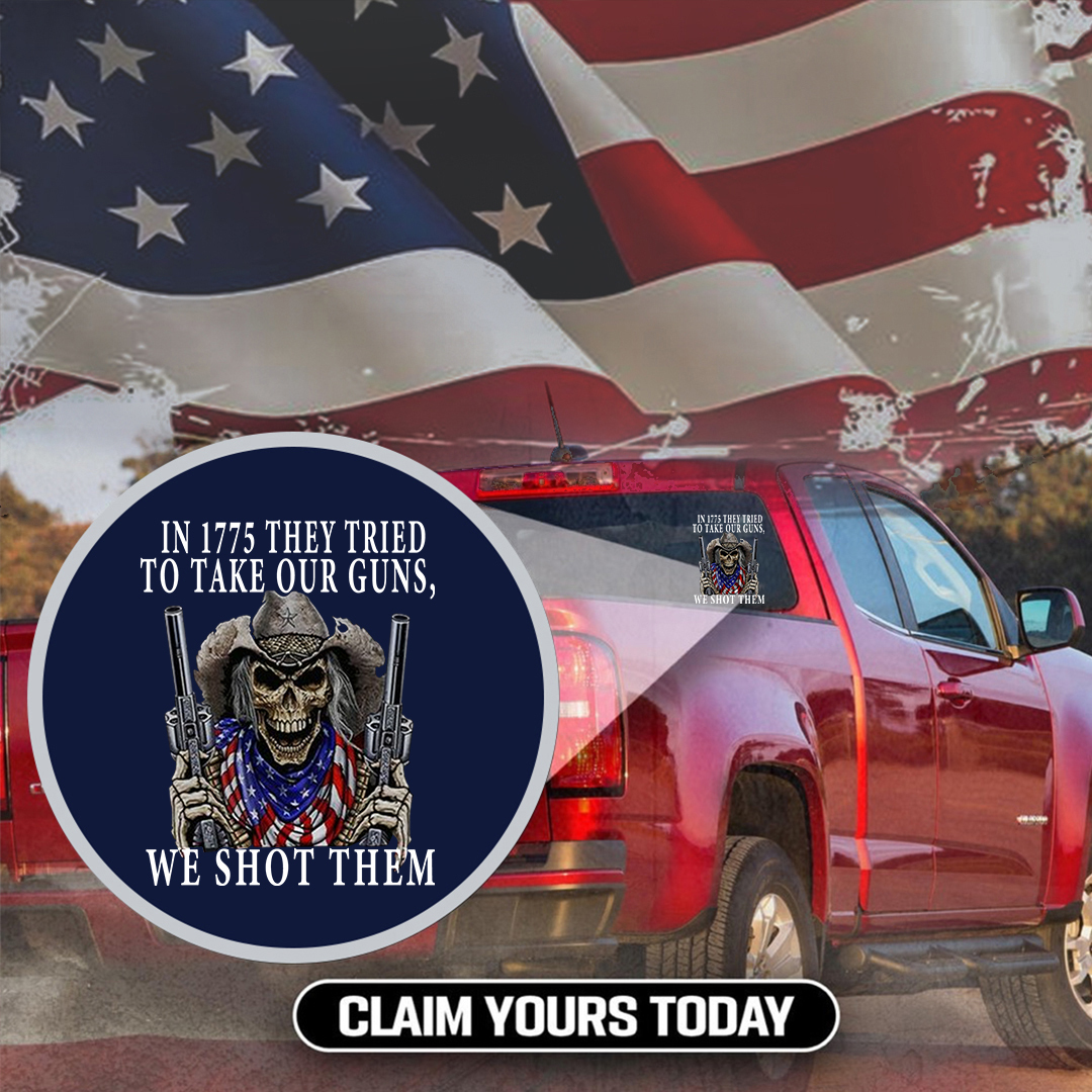 In 1775 We Shot Them Veterans Stickers-Independence Day Sticker