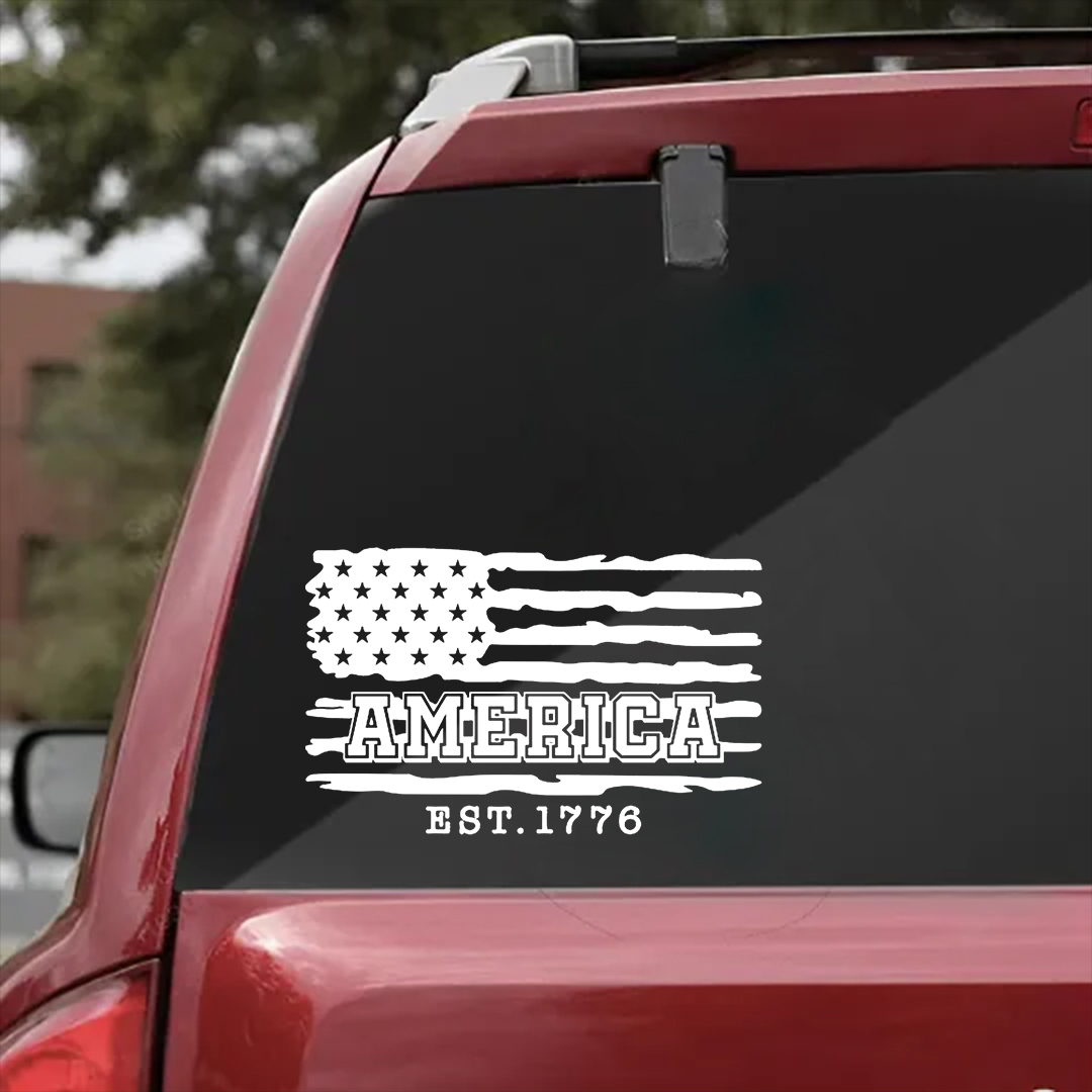 AMERICA EST. 1776 Veterans Stickers-Independence Day Sticker
