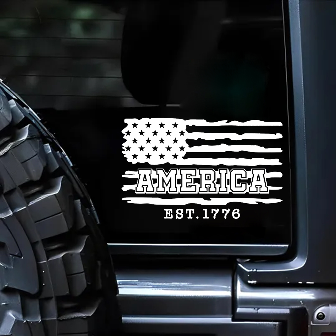 AMERICA EST. 1776 Veterans Stickers-Independence Day Sticker