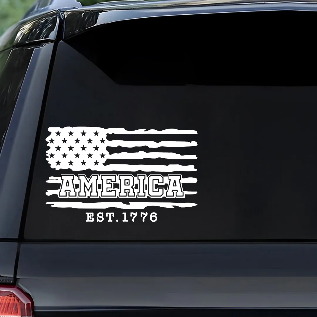 AMERICA EST. 1776 Veterans Stickers-Independence Day Sticker
