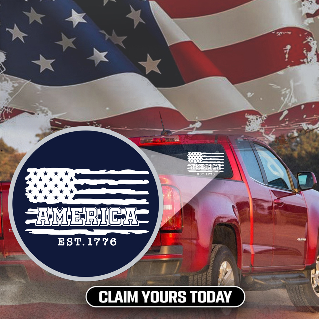 AMERICA EST. 1776 Veterans Stickers-Independence Day Sticker
