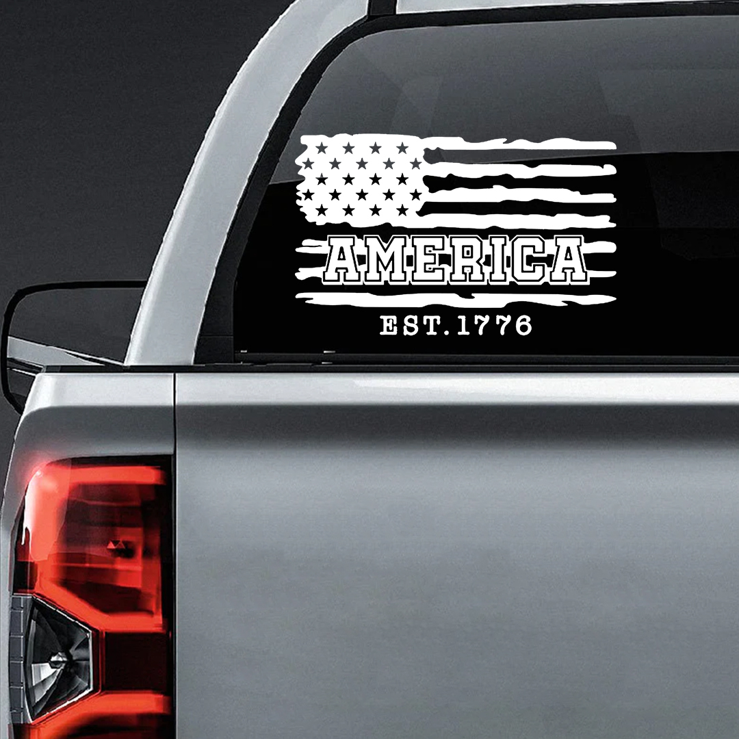 AMERICA EST. 1776 Veterans Stickers-Independence Day Sticker