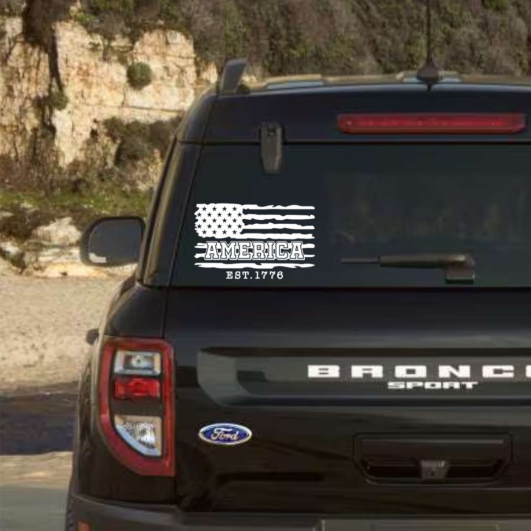 AMERICA EST. 1776 Veterans Stickers-Independence Day Sticker