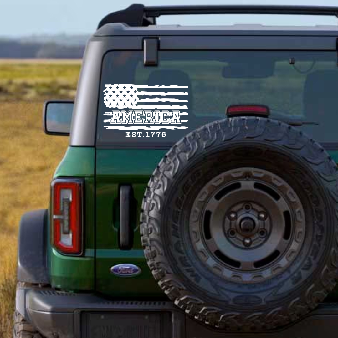 AMERICA EST. 1776 Veterans Stickers-Independence Day Sticker