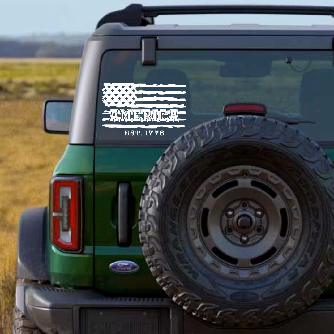 AMERICA EST. 1776 Veterans Stickers-Independence Day Sticker