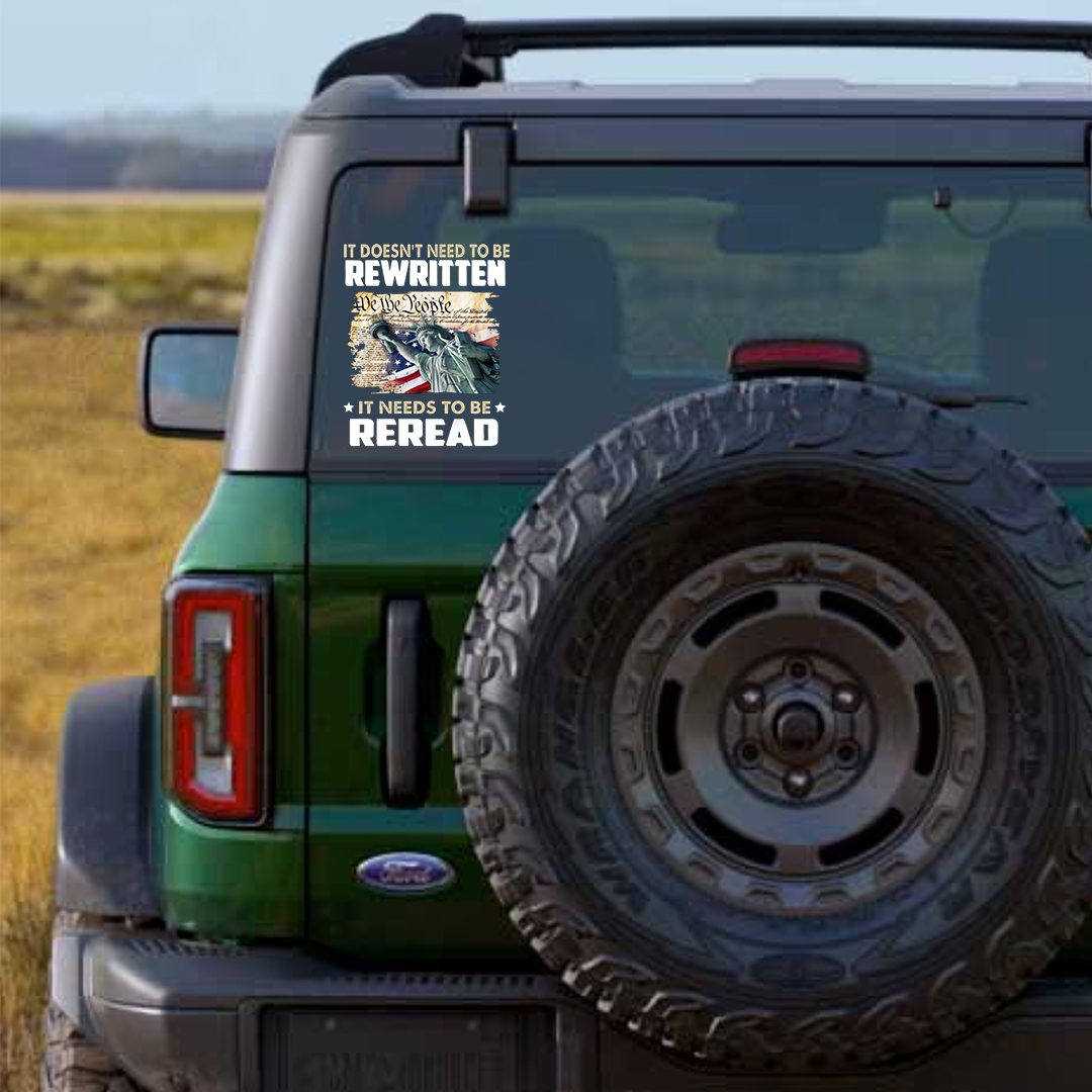 Declaration Needs To Be Reread Veterans Stickers-Independence Day Sticker