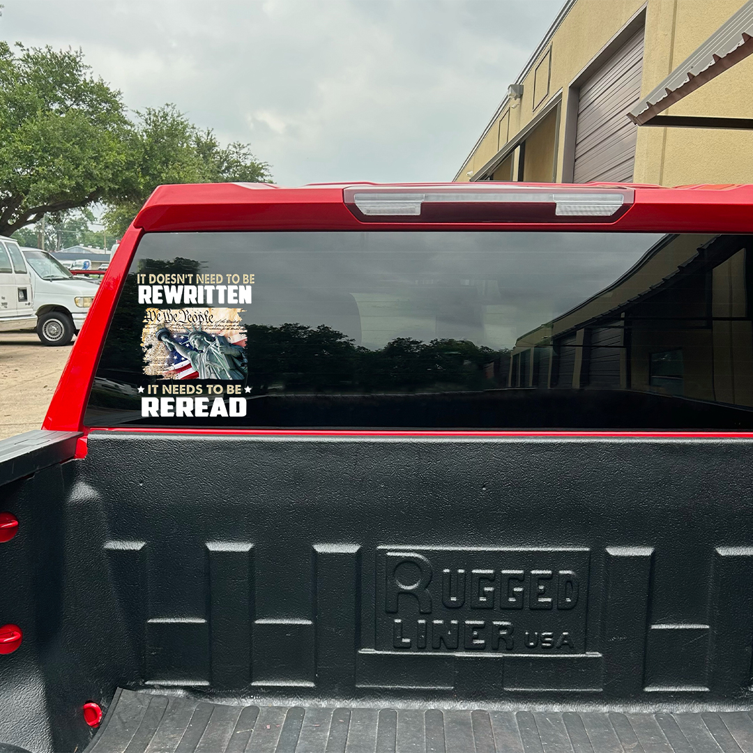 Declaration Needs To Be Reread Veterans Stickers-Independence Day Sticker