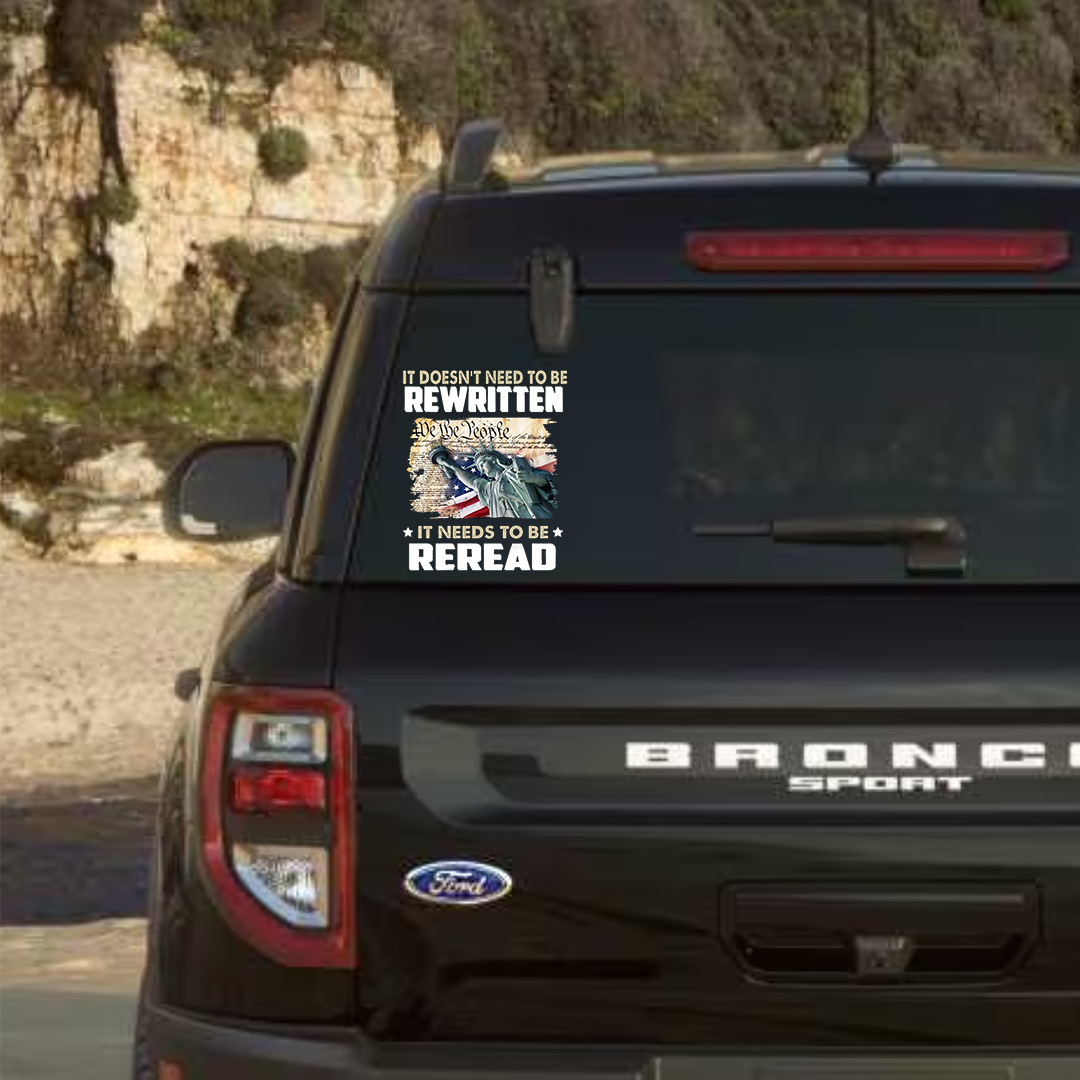 Declaration Needs To Be Reread Veterans Stickers-Independence Day Sticker