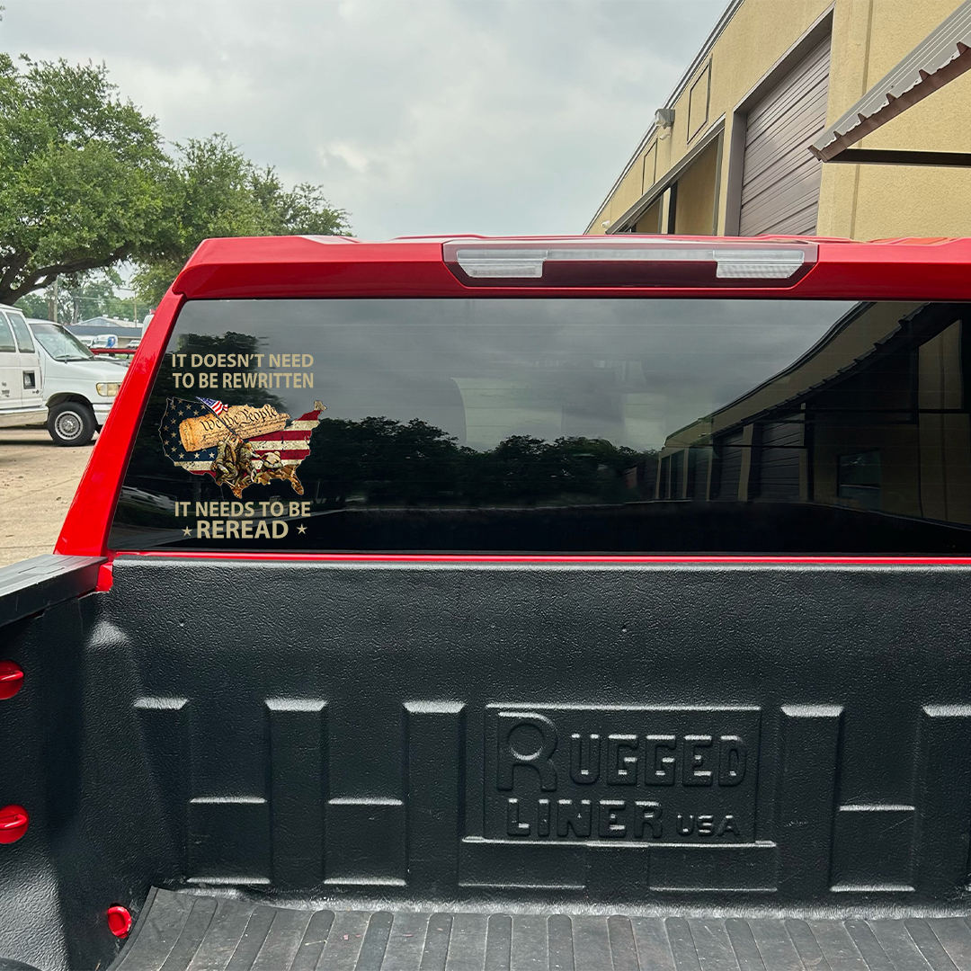 Reread The Declaration of Independence Veterans Stickers-Independence Day Sticker