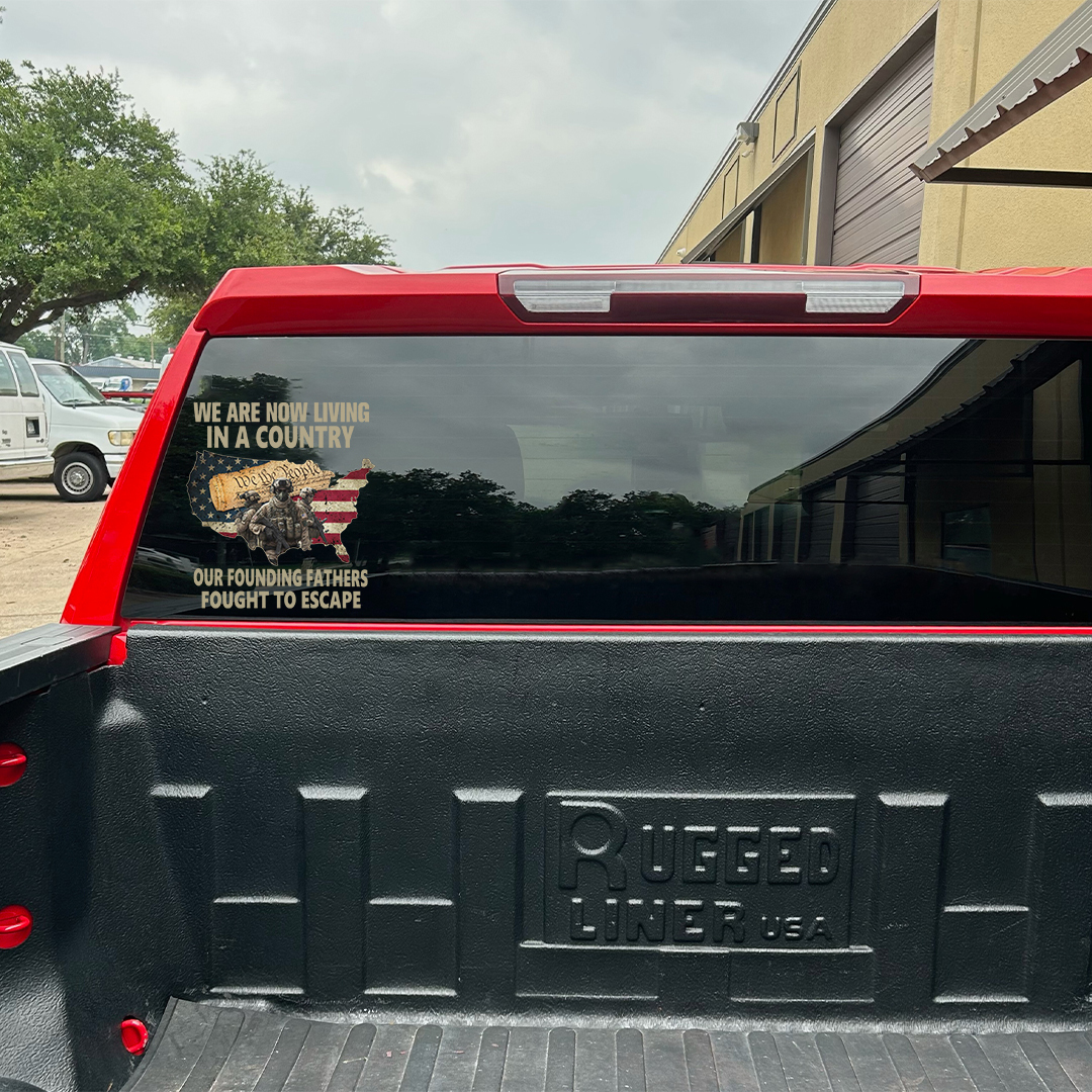 We Living In A Country Veterans Stickers-Independence Day Sticker