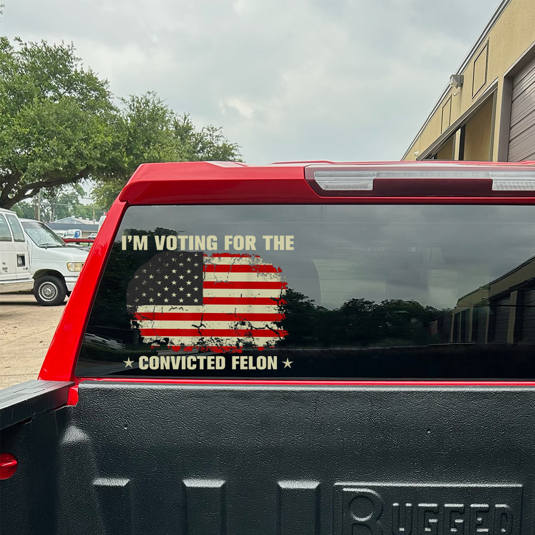 For The Convicted Felon Veterans Stickers-Independence Day Sticker