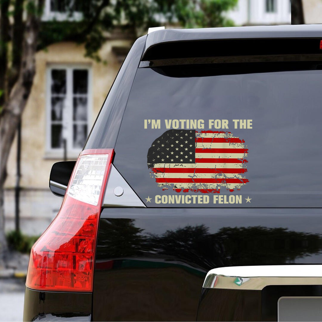 For The Convicted Felon Veterans Stickers-Independence Day Sticker
