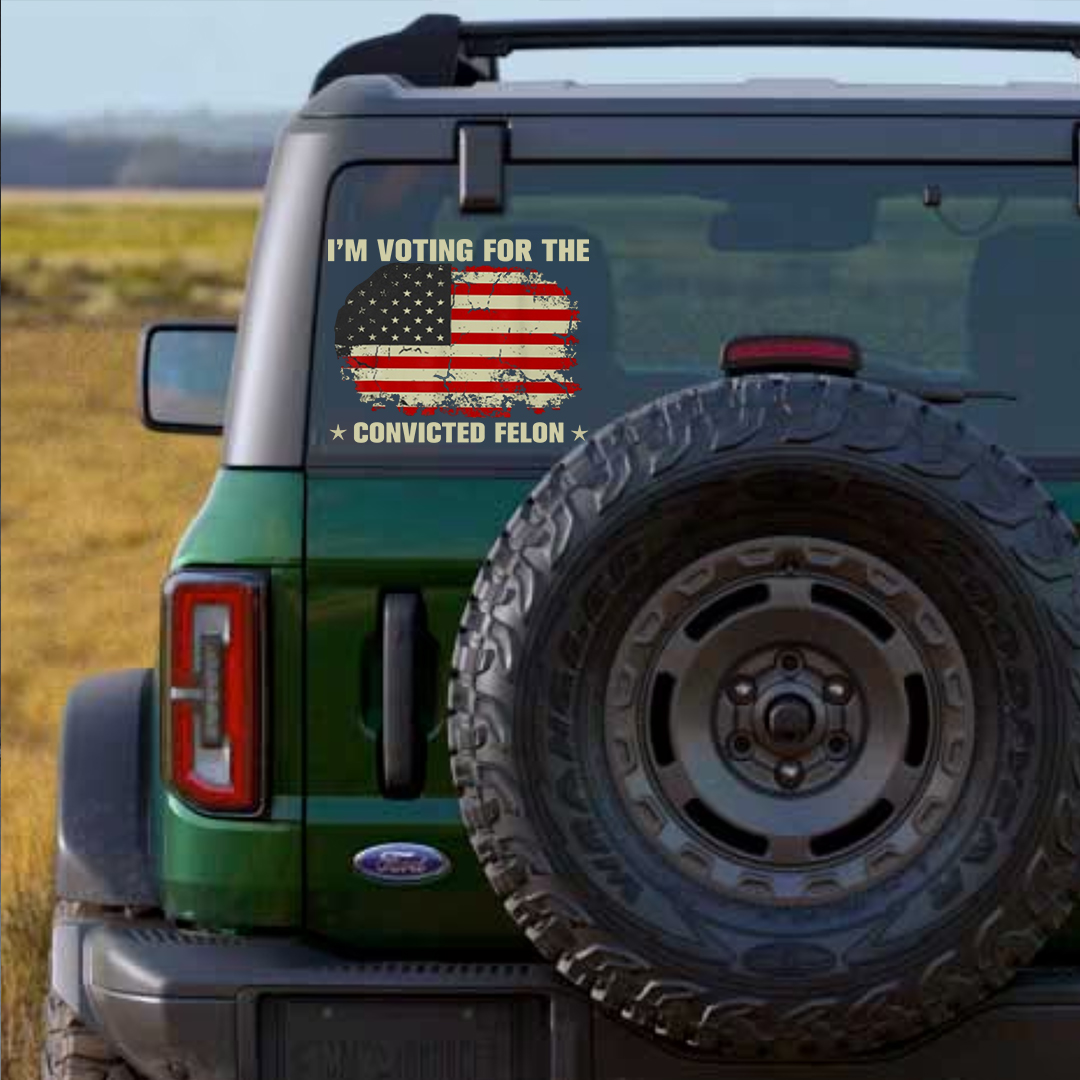 For The Convicted Felon Veterans Stickers-Independence Day Sticker