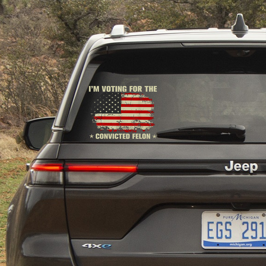 For The Convicted Felon Veterans Stickers-Independence Day Sticker