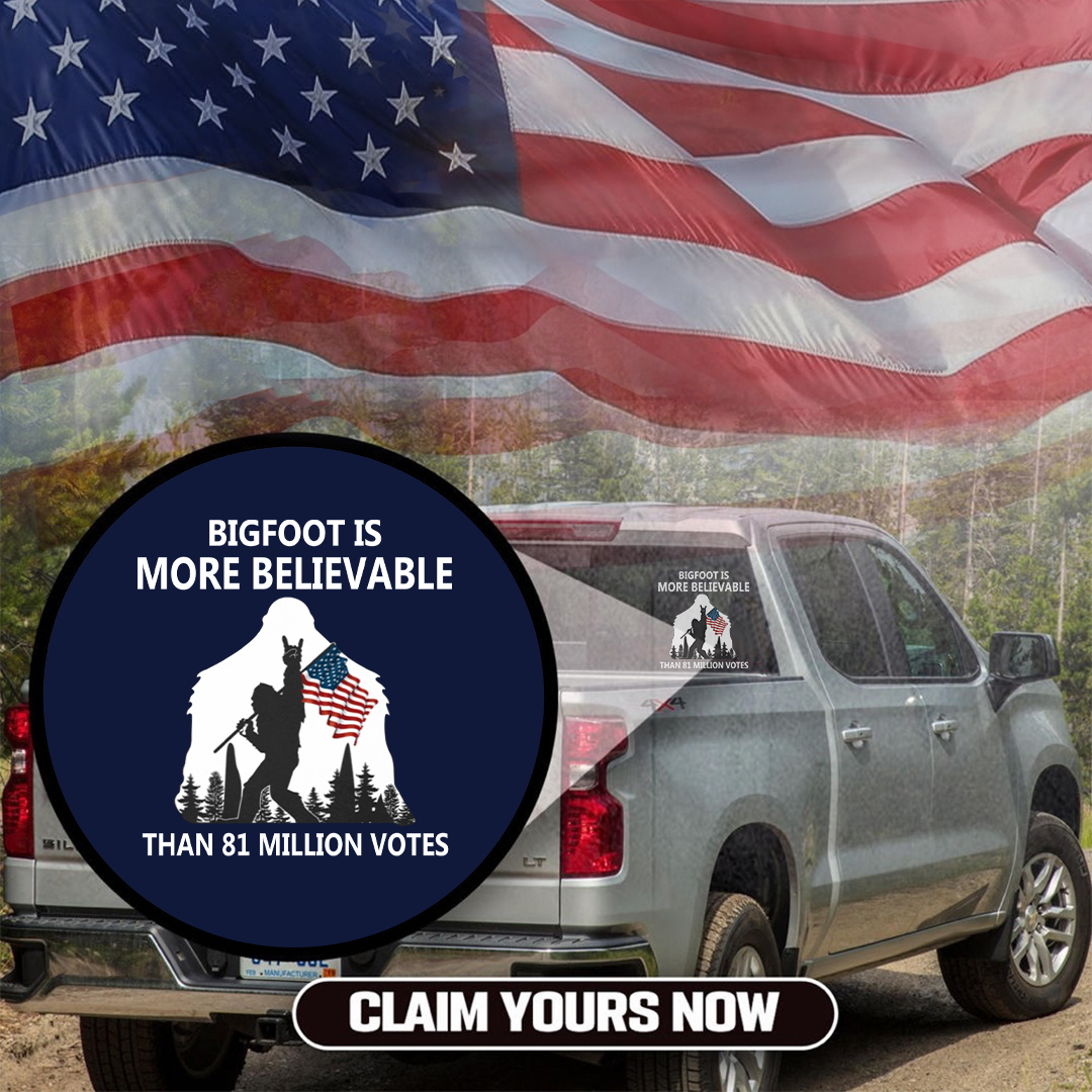 Bigfoot Is More Believable Veterans Stickers-Independence Day Sticker