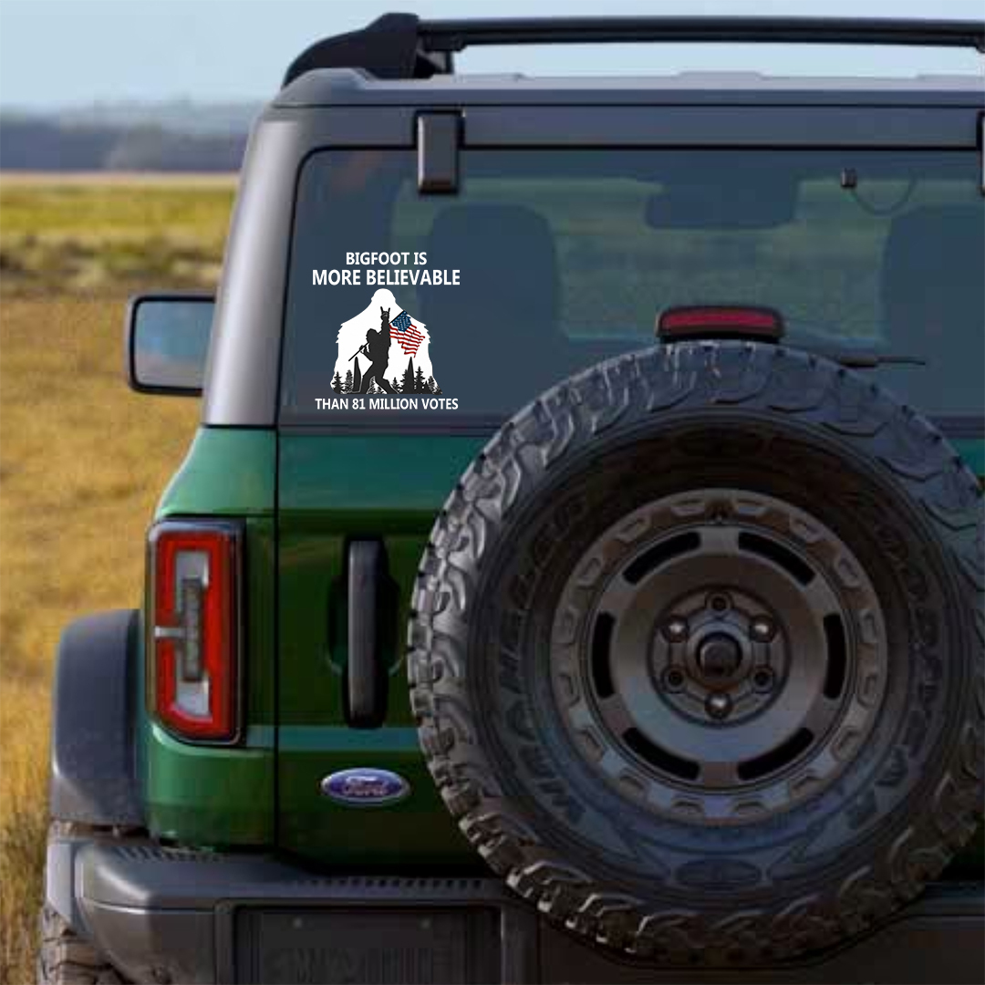 Bigfoot Is More Believable Veterans Stickers-Independence Day Sticker