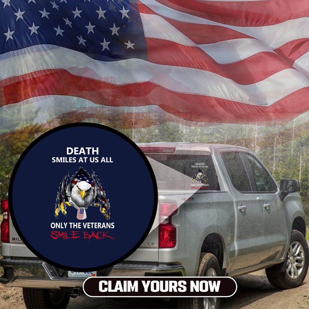 Death Smiles At Us All Veterans Stickers