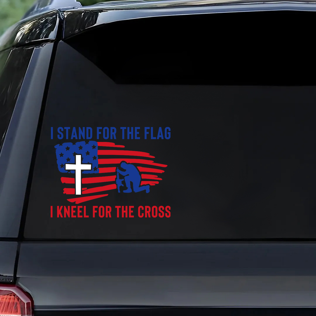 I Kneel For The Cross Veterans Stickers
