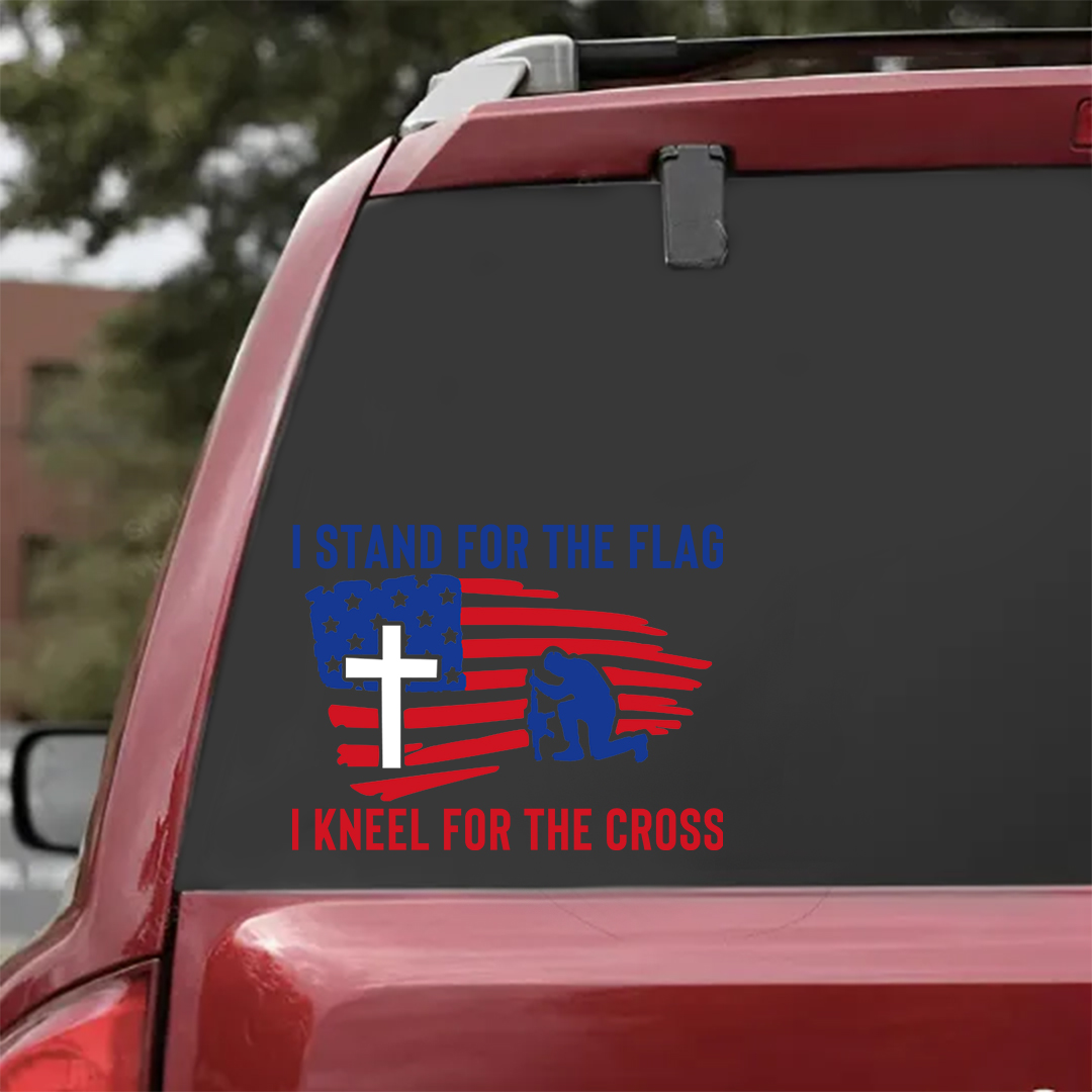 I Kneel For The Cross Veterans Stickers