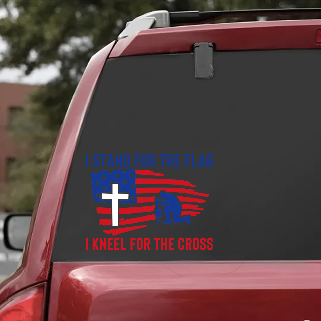 I Kneel For The Cross Veterans Stickers