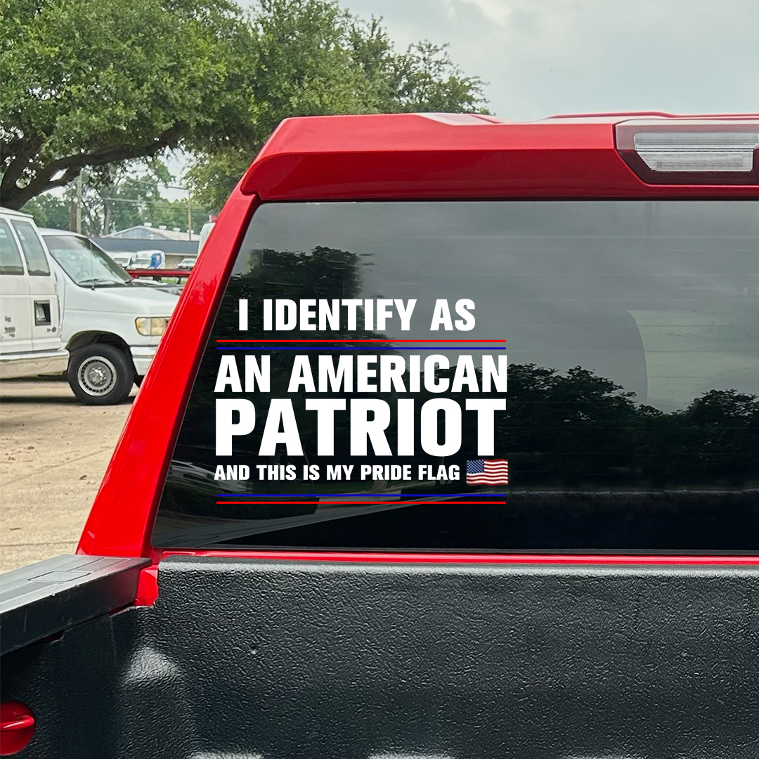 Identified As An American Patriot Stickers-Independence Day Sticker