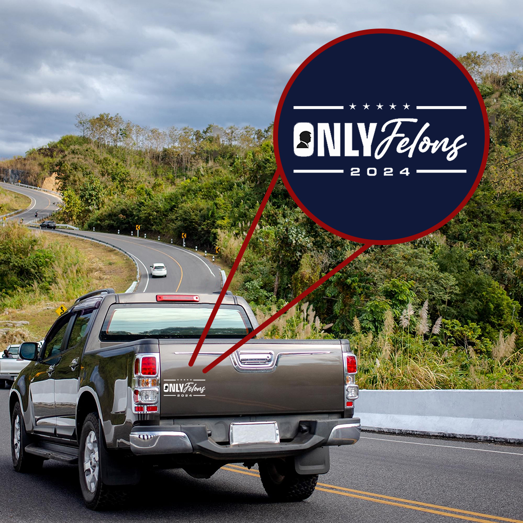 Only Felon 2024 Stickers-Independence Day Sticker