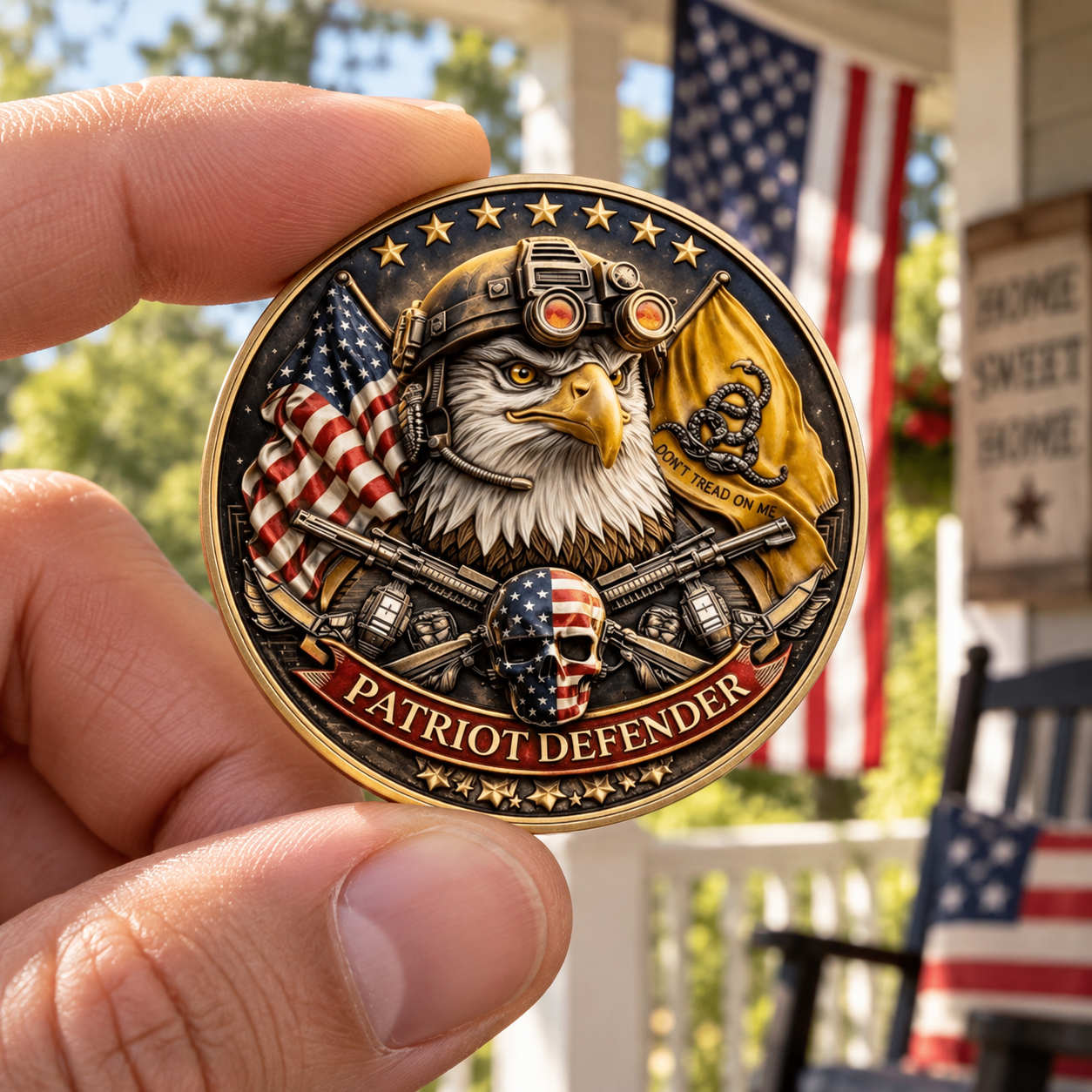 🦅 Carry the Spirit of a Defender-Patriot Defender Coin — American Warrior Collectible