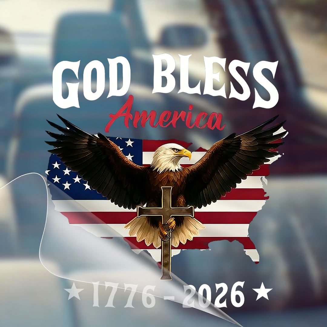 God Bless America 250th Anniversary of The Independence of USA Eagle Sticker