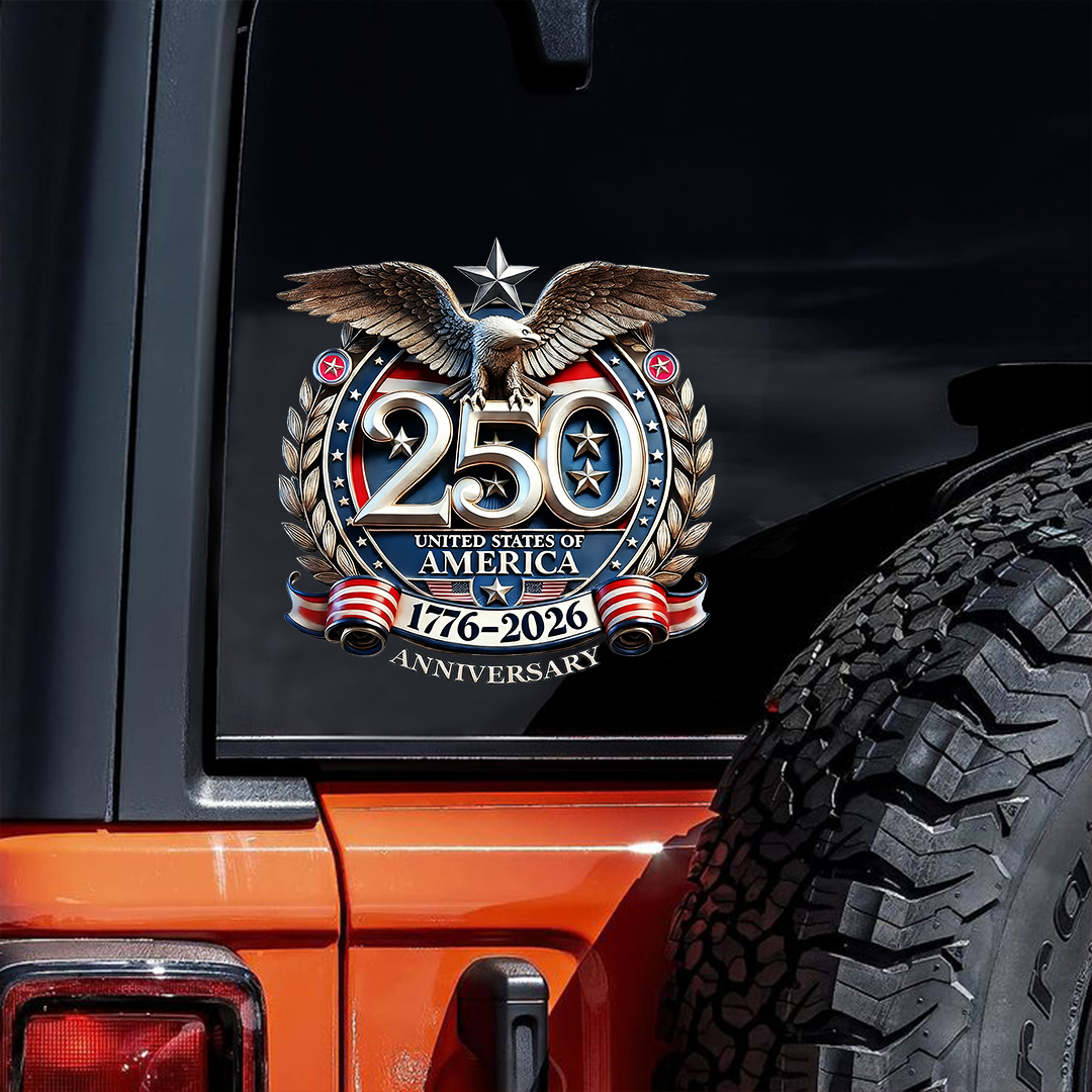USA Eagles 250th Anniversary Semiquincentennial 1776-2026 Car Window Decal Sticker 