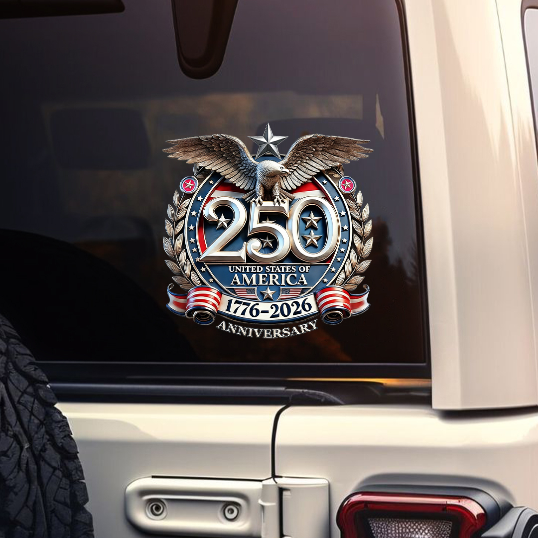 USA Eagles 250th Anniversary Semiquincentennial 1776-2026 Car Window Decal Sticker 