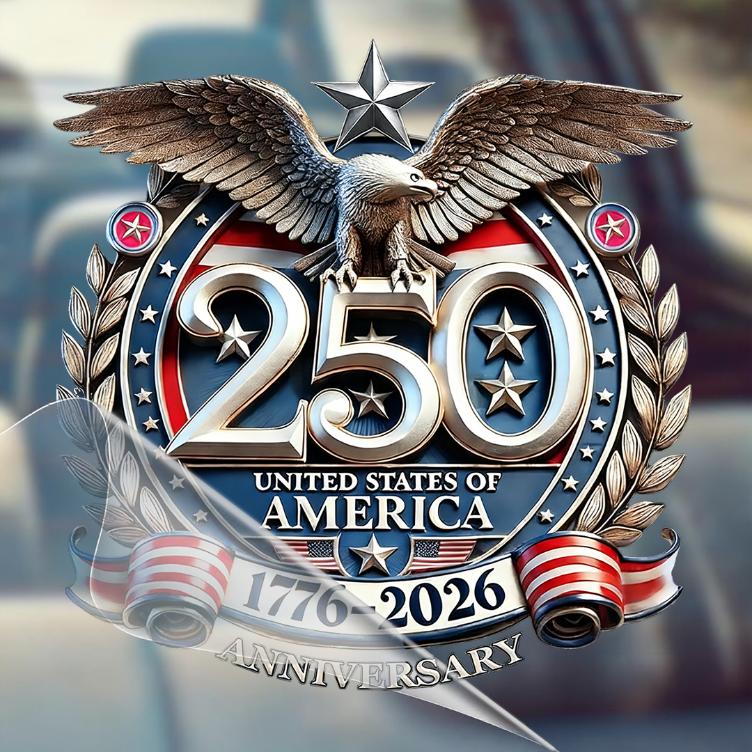 USA Eagles 250th Anniversary Semiquincentennial 1776-2026 Car Window Decal Sticker 