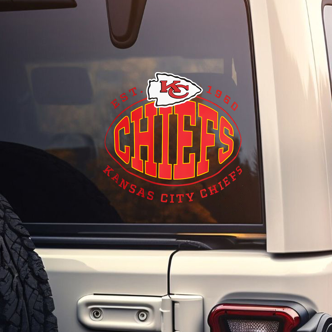 Kansas City Chief Football Sticker