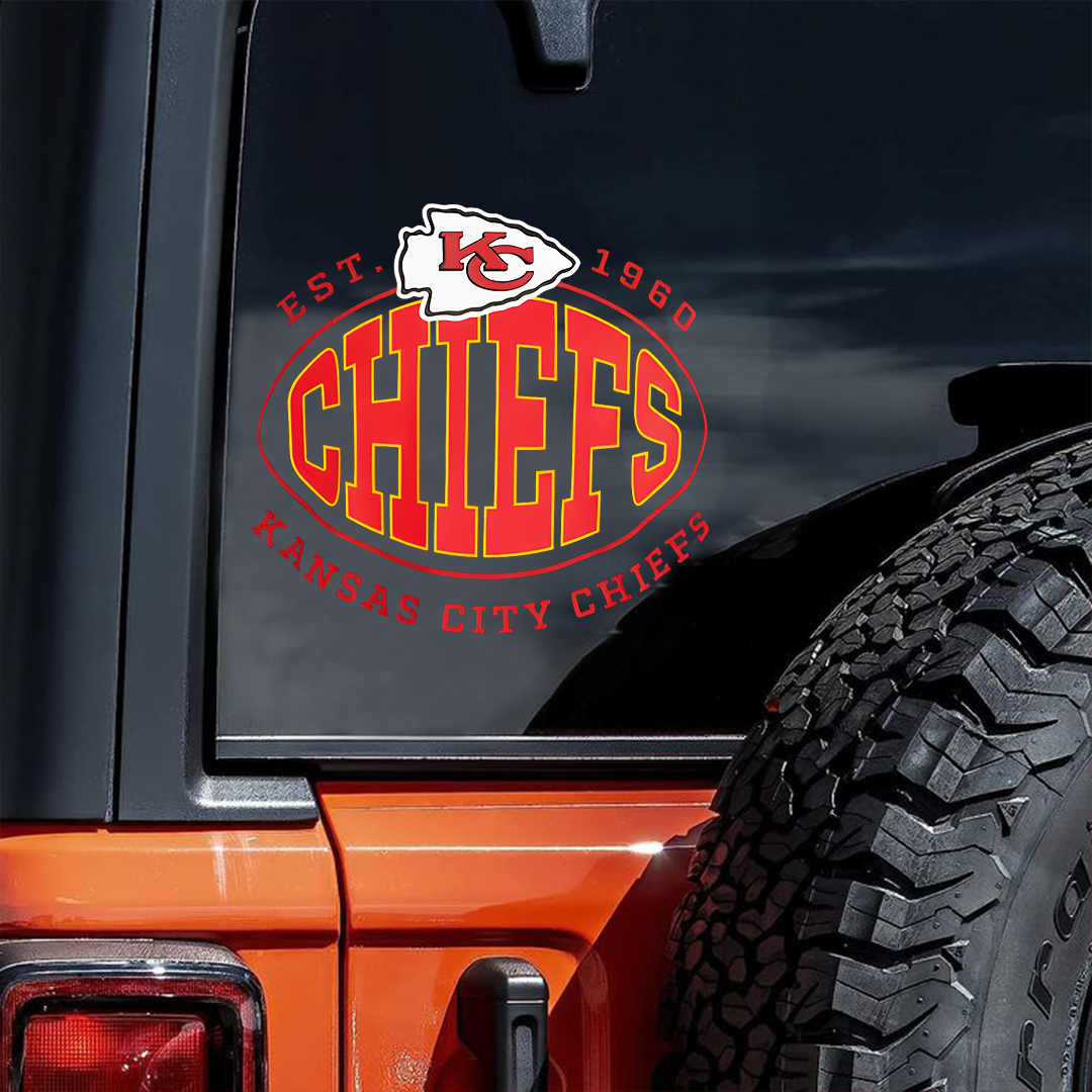 Kansas City Chief Football Sticker