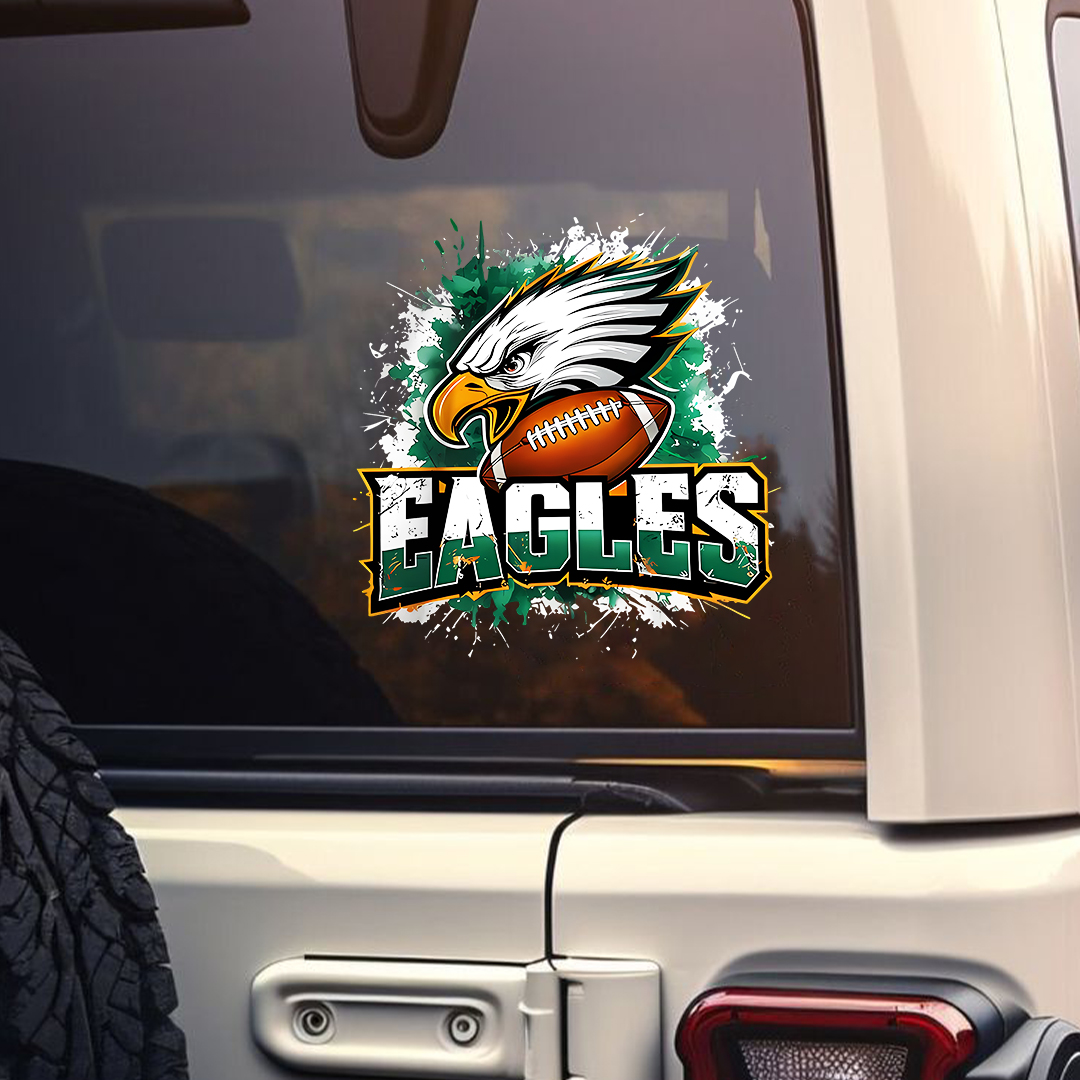 Green Eagle Football Sticker