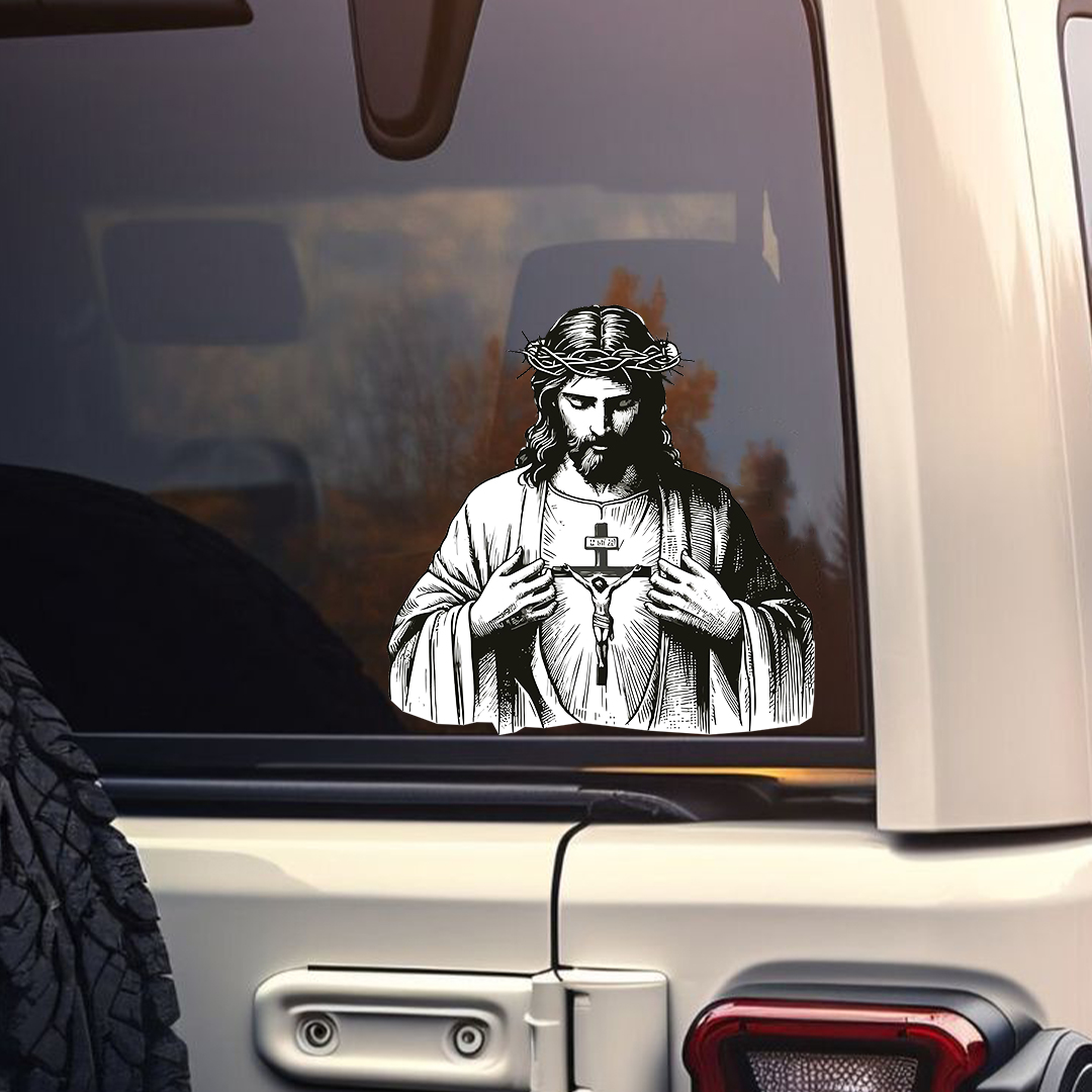 Jesus Christ Cross Sticker