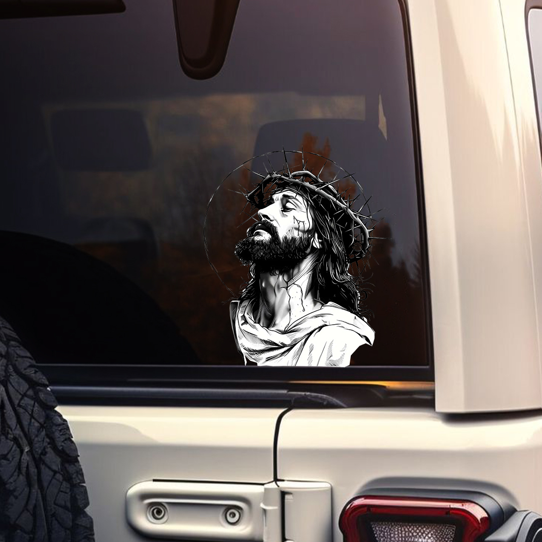Jesus Christ with Crown of Thorns Sticker