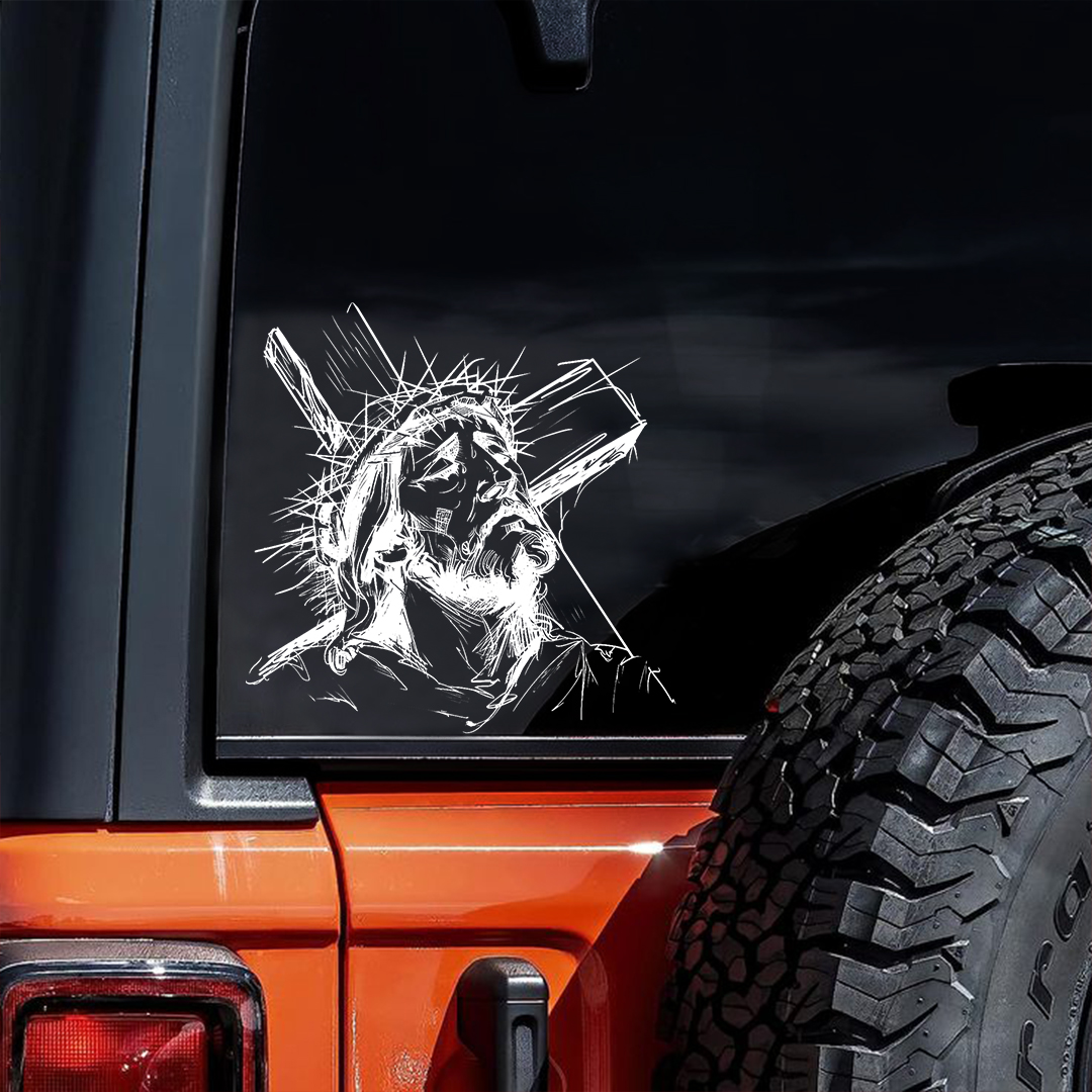 Sad Jesus Christ Sticker