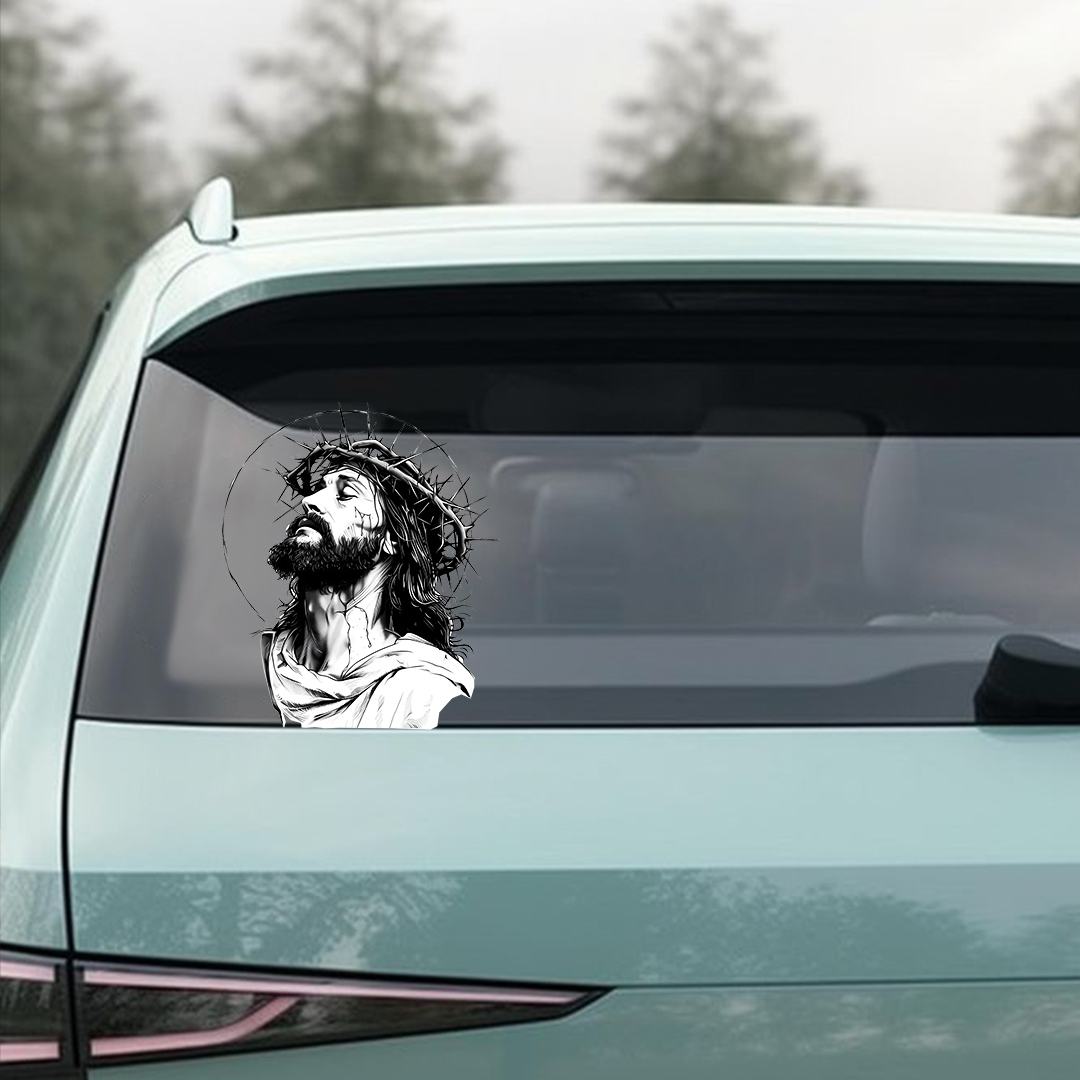 Jesus Christ with Crown of Thorns Sticker