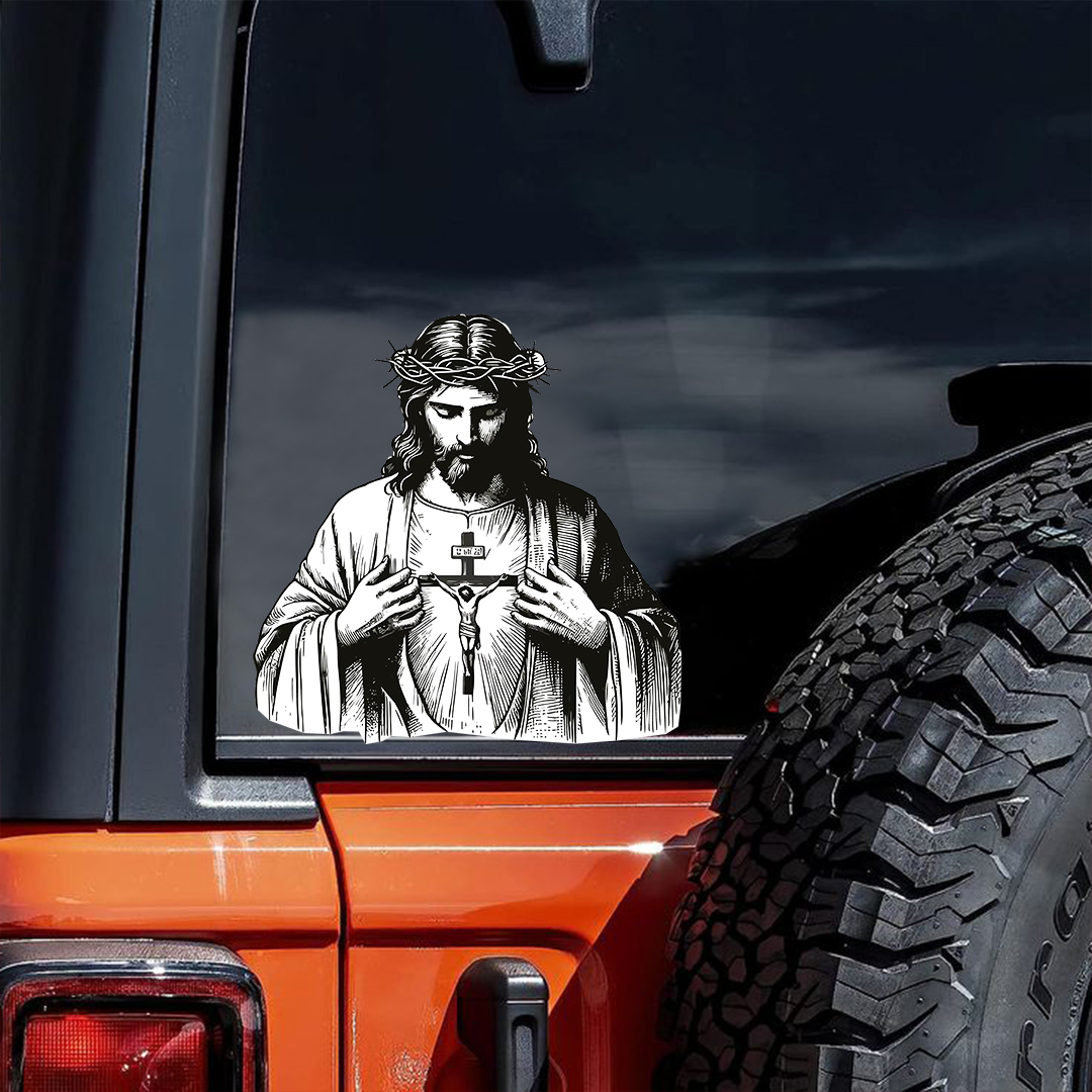 Jesus Christ Cross Sticker