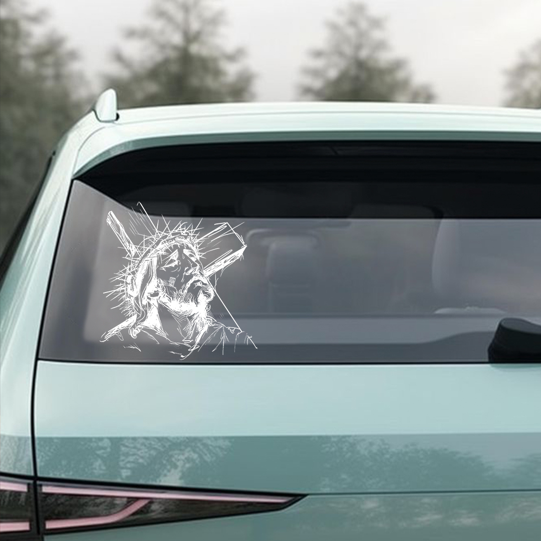 Sad Jesus Christ Sticker