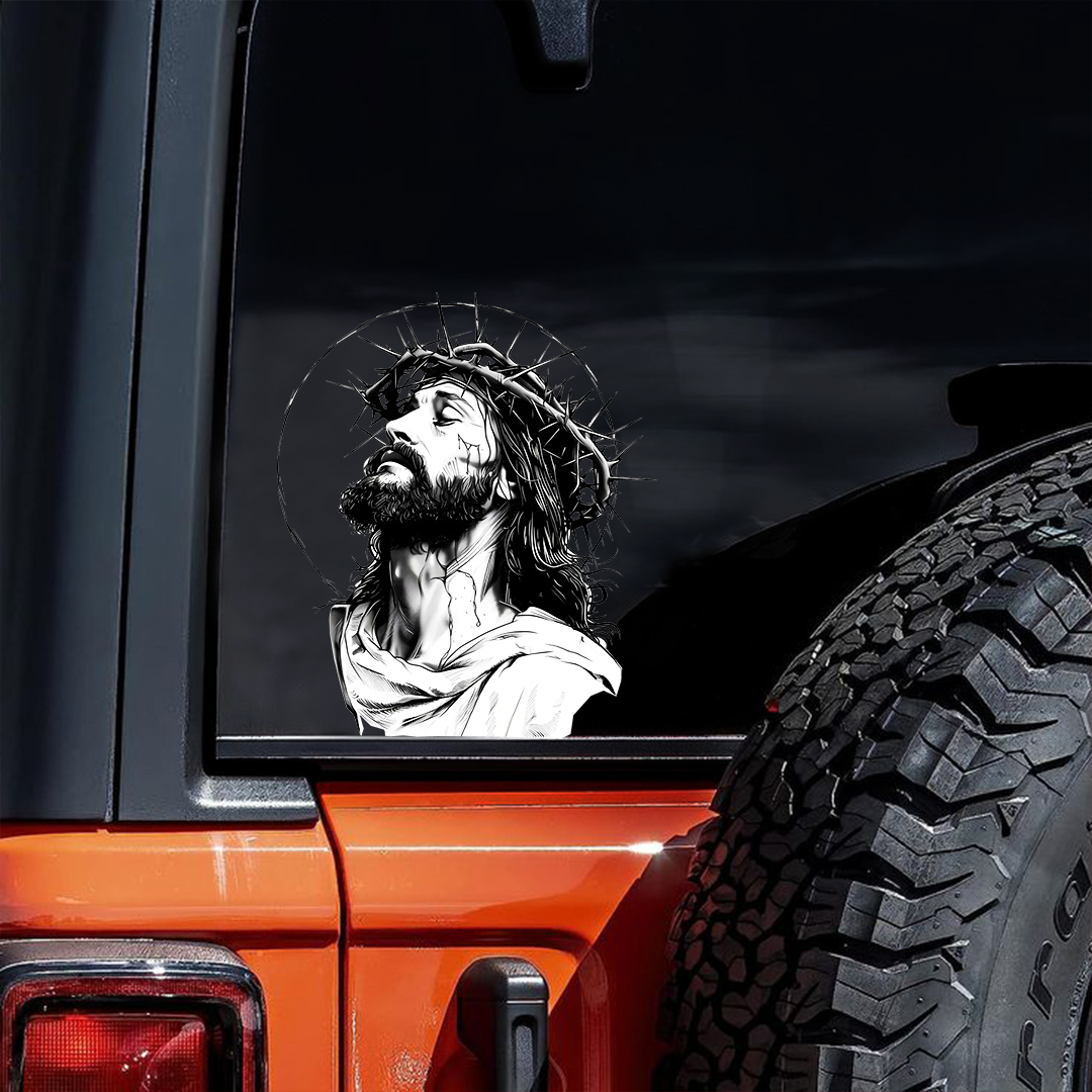 Jesus Christ with Crown of Thorns Sticker
