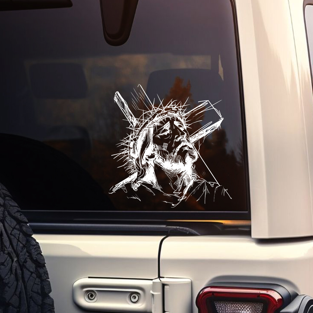 Sad Jesus Christ Sticker