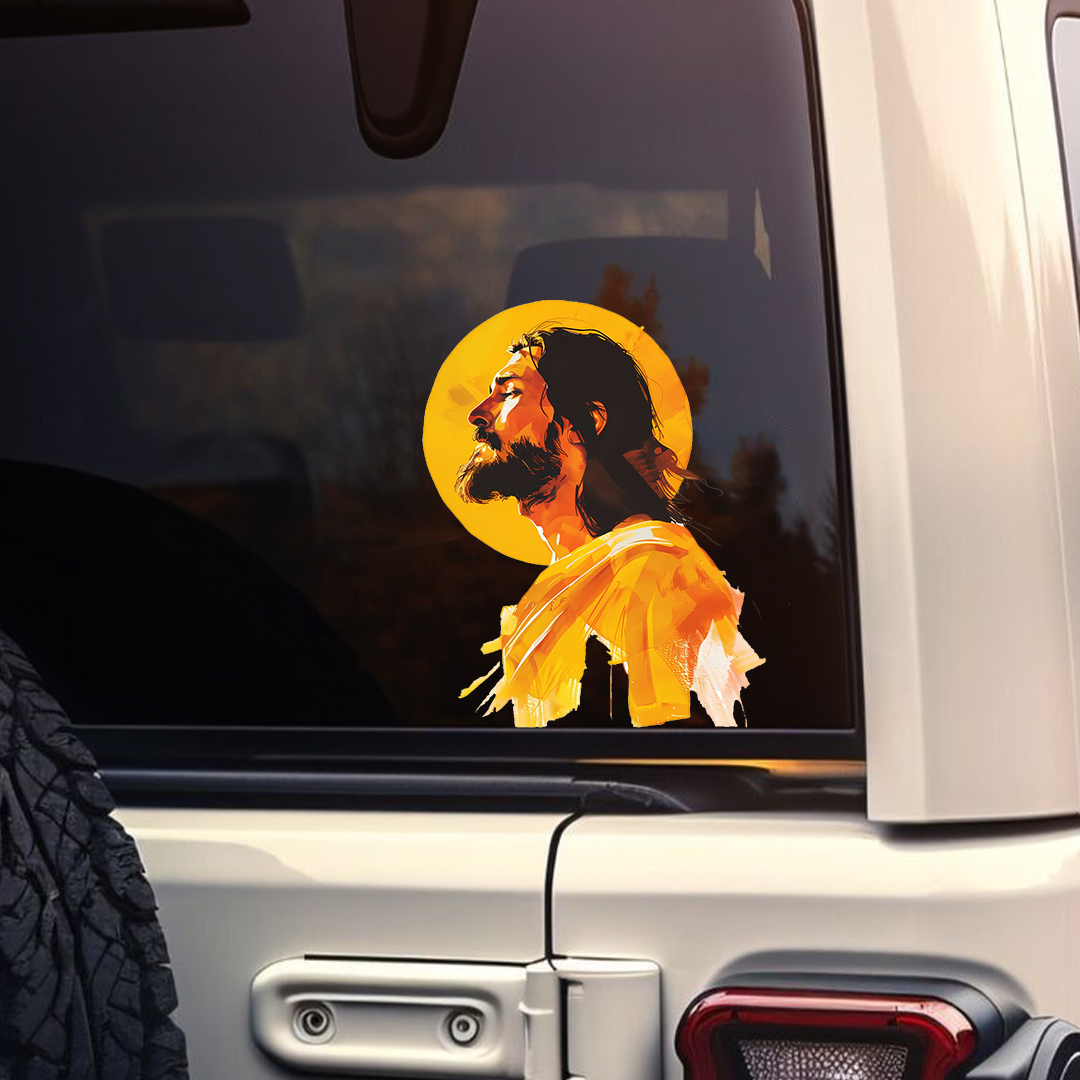 Jesus Christ Halo Sticker
