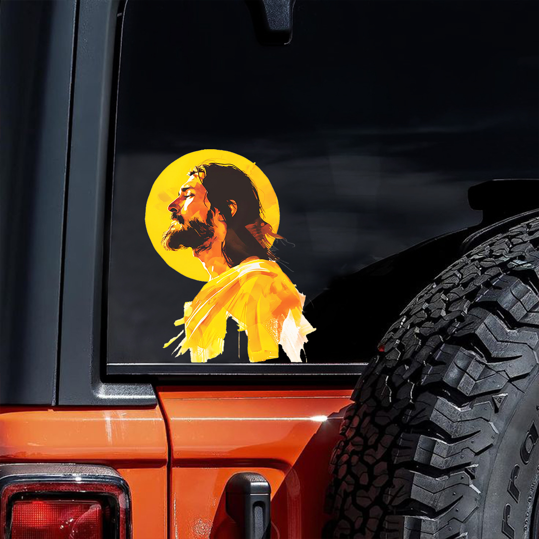 Jesus Christ Halo Sticker